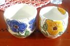 New Listing2 pottery bowls Small, Hand Thrown Hand Painted Set Textured Very Good Condition