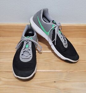 Men Nike Flex Experience Black Gray Running Shoes Lace Up  13