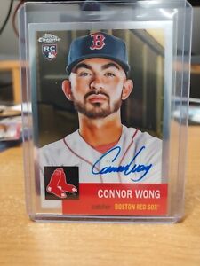 Connor Wong 2022 Topps Chrome Platinum Anniversary Rookie On Card Auto Red Sox
