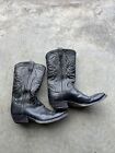 Tony Lama Vaquero Black Leather J Toe Cowboy Boots Size 12