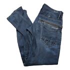G-STAR RAW Arc 3D Loose Tapered Jeans Mens 33x32 Distressed Blue Denim