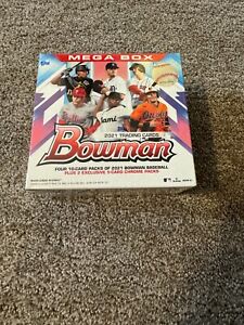 2021 MLB Topps Bowman Baseball 50 Card Mega Box New Factory Sealed Mojo Packs