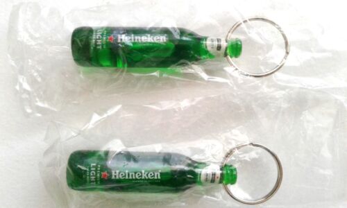 (2) NEW HEINEKEN LIGHT BOTTLE SHAPED KEY CHAIN Bottle Openers