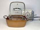Copper Chef 9.5” Deep Frying Pan w/ Basket and Lid