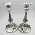 PAIR ELKINGTON & Co CANDLESTICKS SILVER PLATE VICTORIAN 1851 - 9 ½ Inches