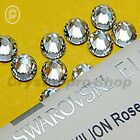 GENUINE Swarovski Crystal Clear Iron On Round Diamante Hotfix Rhinestones Beads