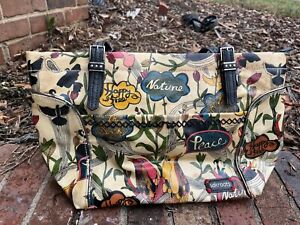 Sakroots Beige Floral Peace Coated Tote