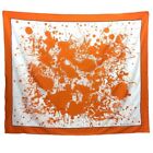 HERMES Pareo Stole Shawl Cheval Surprise Cotton w/Tag Orange by D. Rybaltchenko