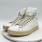 Tom Ford Russell Women Size EU 38 US 7 White Leather High Top Casual Shoes