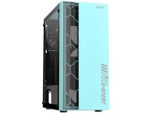 DIYPC Green USB 3.0 Steel Tempered Glass ATX Mid Tower Gaming Computer PC Case