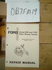 Ford 830 1130 Rider Mower Lawn Garden Tractor Service Repair Manual NOS