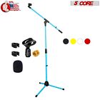 5Core Microphone Stand 360° Rotating Mic Clip Boom Arm Foldable Tripod Holder