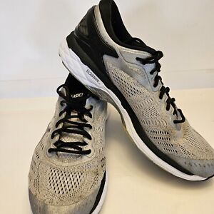 Mens Asics Gel Kayano 24 Running Shoes Sz 12 M Used Gray Mesh Sneakers T749N