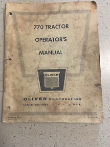 New ListingOLIVER 770  TRACTOR OPERATOR'S MANUAL OWNERS BOOK MAINTENANCE 1964 ORIGINAL