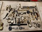 Massive Lot Of Vintage Wrist Watches And Pocket Watches For Parts Or Repair