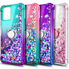 For T-Mobile Revvl 6x 5G Case Glitter Phone Cover with Tempered Glass & Lanyard