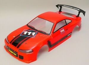 1/10 RC Car Body NISSAN S15 SKYLINE Body Shell Finished Red Cat 200mm -RED-