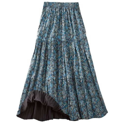 Womens Reversible Long Skirt - Broomstick Boho Midi Skirt by CATALOG CLASSICS