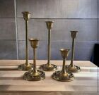 New ListingVintage MCM Brass Graduated Candlesticks - Set of 5
