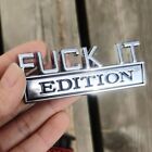 FUCK-IT EDITION Logo Emblem Badge Decal Sticker Black&Silver Car Accessories (For: 2021 Kia Sportage)