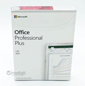 Microsoft Office Pro 2019 Plus - Product Key in Box Lifetime 1-PC Factory Sealed