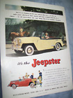 1949 Willys Jeepster large-mag car ad -equestrian theme