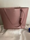 KATE SPADE NEW YORK TOTE Pink Leather Glitter Bow Accents