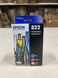 3PK Epson T822520-S 822 Standard-Capacity Ink Cartridges EXP: 03/2026