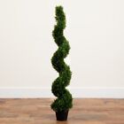 4ft Artificial Cedar Spiral Topiary Tree UV (Indoor/Outdoor).