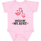 Inktastic My Aunt Loves Me Flamingo Niece Baby Bodysuit From Girls Childs Infant
