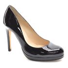 Womens L.K. Bennett $410 Sledge Platform Pumps 39 / 8.5 Black Patent Heel Shoes