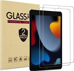 2 Pack Glass Screen Protector for iPad 9.7 Inch iPad 6th/5th Gen/Air 2 Air 1