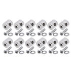 Banjo Brackets Lugs Bolts for Banjo Parts Replacement Chrome Plated 12 Sets