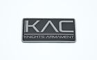 KNIGHTS ARMAMENT KAC LOGO PATCH BLACK/GRAY RECTANGLE PVC HOOK/LOOP BACKING RARE