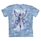The Mountain Snow Winter Fairy Elf Magical Spirit Ann Stokes Blue T-Shirt S-5X