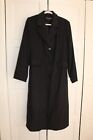 Forecaster of Boston Wool Black Long Overcoat Trench Vintage - Size 12