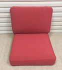 2 pc Frontgate Deep Seating Lounge Outdoor Patio Sofa Chair Cushions 26x26 NEW