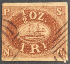 Peru Pacific Steam Navigation Co. 1857, 1r. reddish-brown Stamp Used