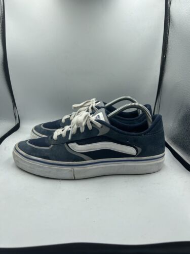 VANS Rowley Pro Mens Sz 8 Blue Suede Low Top Athletic Skate Shoes Sneakers