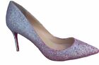 Christian Louboutin Pigalle Glitter Two-Toned Pink/Silver Pointed Toe Heel Sz.39