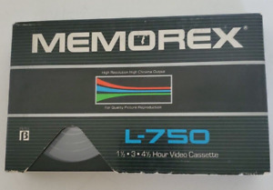 1 Used BLANK Beta Betamax Tape MEMOREX L-750 Betamax Good Condition & Hardcase