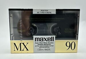 NEW! FACTORY SEALED! Maxell MX 90 Cassette Tape Position IEC Type IV Metal Bias