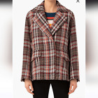 AKRIS Punto Oversized Tweed Coat size 14 L NEW