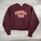 Vintage Champion Reverse Weave Crewneck Sweatshirt Small Virginia Tech Cropped