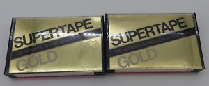 Realistic Supertape Gold 60 lot of 2 used blank cassette tapes media