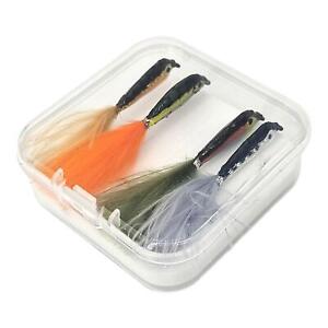 4x Artificial Outdoor Fly Fishing Baits with Hook for Trout Snapper Walleye