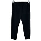 PRAIRIE UNDERGROUND Black Ribbed Stretch Pull On Waist Cropped Jogger Pants XS