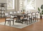 Ash Gray Dining Room 9pc Set Dining Table 8 Chairs Unique Back Cushion Seat