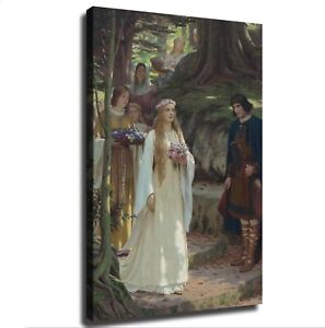 Edmund Blair Leighton By My Fair Lady Poster Picture HD Canvas Framed