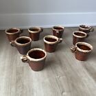 New ListingSet of 9 Vintage Hull Pottery Oven Proof USA Brown Drip Glaze L Coffee Mugs Cups